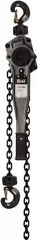 Jet - 3,000 Lb Lifting Capacity, 15' Lift Height, Lever Hoist - Made from Chain, 49 Lb Avg Pull to Lift Rated Load - Exact Tooling