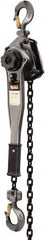 Jet - 3,000 Lb Lifting Capacity, 15' Lift Height, Lever Hoist - Made from Chain, 49 Lb Avg Pull to Lift Rated Load - Exact Tooling