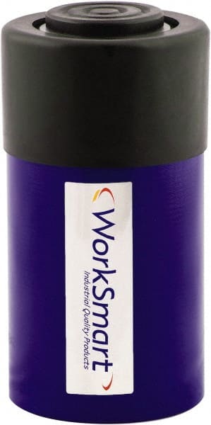 Value Collection - 25 Ton, 2.01" Stroke, 10.35 Cu In Oil Capacity, Portable Hydraulic Single Acting Cylinder - 5.15 Sq In Effective Area, 6.61" Lowered Ht., 8.62" Max Ht., 2.56" Cyl Bore Diam, 2.24" Plunger Rod Diam, 10,000 Max psi - Exact Tooling