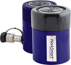Value Collection - 55 Ton, 2.01" Stroke, 21.97 Cu In Oil Capacity, Portable Hydraulic Single Acting Cylinder - 10.98 Sq In Effective Area, 6.93" Lowered Ht., 8.94" Max Ht., 3.74" Cyl Bore Diam, 3.15" Plunger Rod Diam, 10,000 Max psi - Exact Tooling