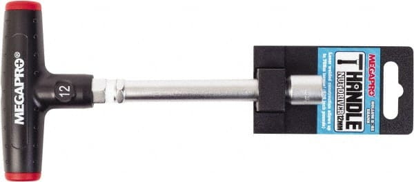 Megapro - 12mm Hollow Shaft Nutdriver - T-Handle Handle, 175mm OAL - Exact Tooling