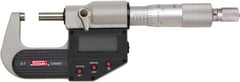 SPI - 6 to 7" Range, 0.00005" Resolution, Standard Throat IP65 Electronic Outside Micrometer - 0.0002" Accuracy, Ratchet Stop Thimble, Carbide-Tipped Face, LR44 Battery, Includes NIST Traceable Certification of Inspection - Exact Tooling