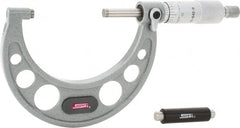 SPI - 2 to 3" Range, 0.0001" Graduation, Mechanical Outside Micrometer - Ratchet Stop Thimble, 1.93" Throat Depth, Accurate to 0.0002" - Exact Tooling