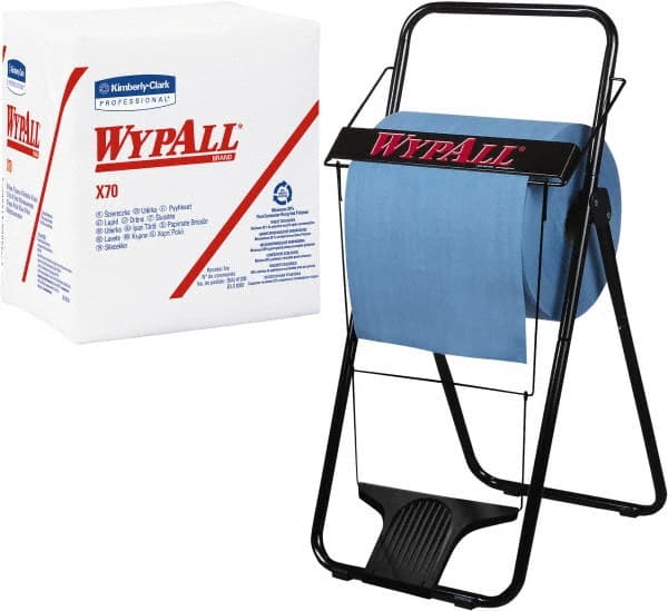WypAll - X70 1/4 Fold Shop Towel/Industrial Wipes - Poly Pack, 12-1/2" x 12-1/2" Sheet Size, White - Exact Tooling
