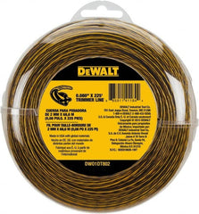 DeWALT - 0.08" Diam, 225' Long String Trimmer Replacment Line - For DCST920B, DCST920P1, DCST970X1, DCST990B, DCST990H1, DCST990M1 - Exact Tooling