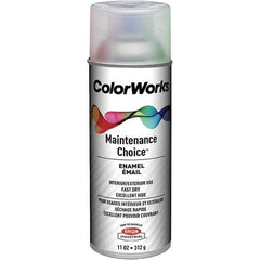 Krylon - Clear, 11 oz Net Fill, Flat, Enamel Spray Paint - 15 to 18 Sq Ft per Can, 16 oz Container - Exact Tooling