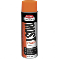 Krylon - Orange, 15 oz Net Fill, Fluorescent, Acrylic Enamel Spray Paint - 15 to 20 Sq Ft per Can, 20 oz Container - Exact Tooling