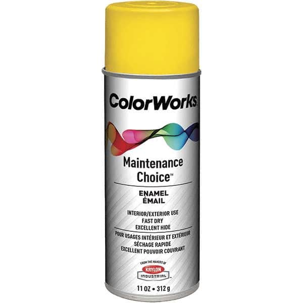 Krylon - Citrus Yellow, 11 oz Net Fill, Gloss, Enamel Spray Paint - Exact Tooling