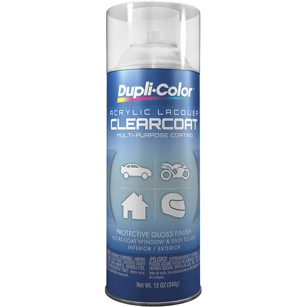Dupli-Color - Clear, Gloss, Lacquer Spray Paint - 12 to 14 Sq Ft per Can, 12 oz Container - Exact Tooling