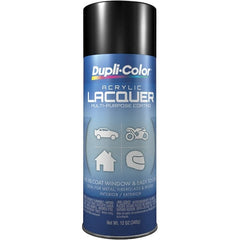 Dupli-Color - Black, Gloss, Lacquer Spray Paint - 12 to 14 Sq Ft per Can, 12 oz Container - Exact Tooling