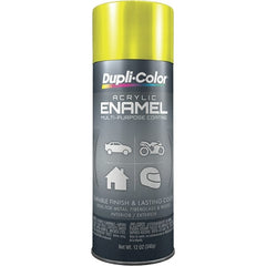 Dupli-Color - Chrome Yellow, Metallic, Acrylic Enamel Spray Paint - 12 to 14 Sq Ft per Can, 12 oz Container - Exact Tooling