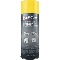 Dupli-Color - School Bus Yellow, Gloss, Acrylic Enamel Spray Paint - 12 to 14 Sq Ft per Can, 12 oz Container - Exact Tooling