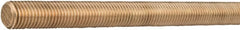 Made in USA - 5/8-11 UNC (Coarse), 6' Long, Bronze General Purpose Threaded Rod - Uncoated, Right Hand Thread - Exact Tooling