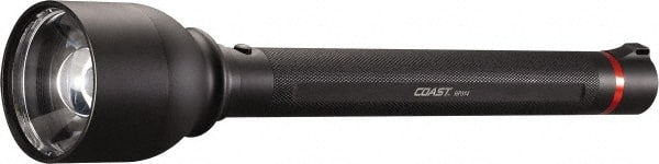 Coast Cutlery - White LED Bulb, 1,132 Lumens, Industrial/Tactical Flashlight - Black Aluminum Body, 4 D Batteries Included - Exact Tooling