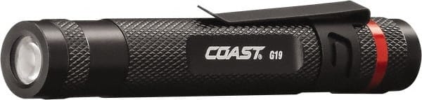 Coast Cutlery - White LED Bulb, 15 Lumens, Industrial/Tactical Flashlight - Black Aluminum Body, 1 AAA Battery Included - Exact Tooling