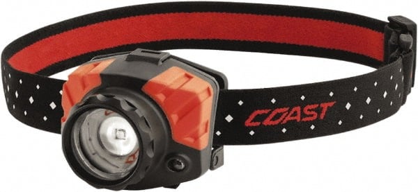 Coast Cutlery - White, Red LED Bulb, 540 Lumens, Hands-free Flashlight - Black, Red Plastic Body, 3 AAA Batteries Included - Exact Tooling