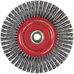 Norton - 6" OD, 5/8-11 Arbor Hole, Stringer Bead Carbon Wheel Brush - Exact Tooling