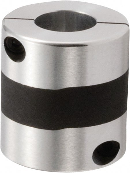 NBK - 14 to 15mm Bore, Servo Motor Flexible Coupling - 30mm OD, 36mm OAL, Aluminum Alloy, Clamp Style - Exact Tooling