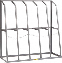 Little Giant - 5 Bay, 1,500 Lb per Bay Capacity, Gray Bar Rack - 60" Wide x 60" High x 24" Deep, Steel - Exact Tooling