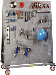 Little Giant - 48" Wide x 60" High x 24" Deep, Mobile Pegboard A-Frame - 1,200 Lb Capacity - Exact Tooling