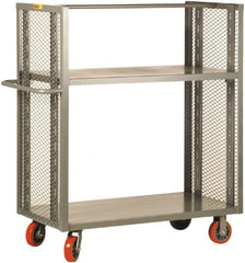 Little Giant - 3,600 Lb Capacity, 1 Shelf, 2-Sided Steel Truck - 53-1/2" Long x 24" Wide x 57" High, Polyurethane Wheels - Exact Tooling