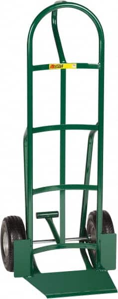 Little Giant - 600 Lb Capacity 49" OAH Hand Truck with Foot Kick - 13-1/2 x 16" Base Plate, Loop Handle, Steel, Flat-Free Microcellular Foam Wheels - Exact Tooling
