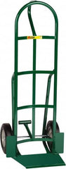 Little Giant - 800 Lb Capacity 49" OAH Hand Truck with Foot Kick - 13-1/2 x 16" Base Plate, Loop Handle, Steel, Solid Rubber Wheels - Exact Tooling