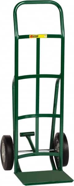 Little Giant - 800 Lb Capacity 47" OAH Hand Truck with Foot Kick - 12 x 14" Base Plate, Continuous Handle, Steel, Solid Rubber Wheels - Exact Tooling
