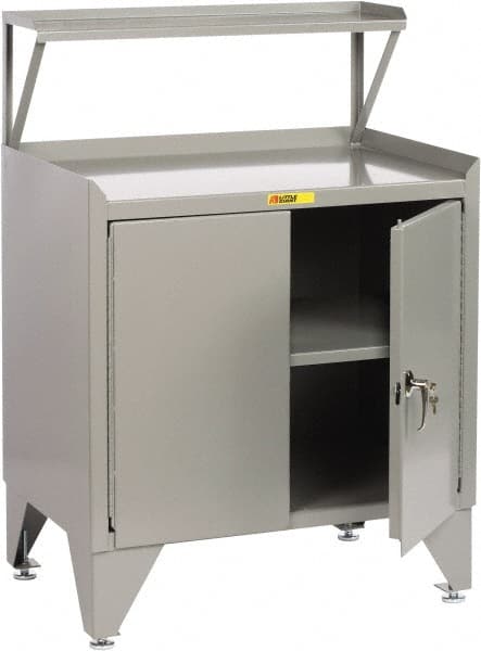 Little Giant - Receiving Station - 36 Inch Wide x 24 Inch Deep x 54-1/2 Inch High, Gray - Exact Tooling