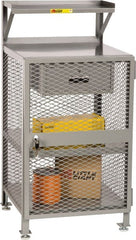 Little Giant - 1 Drawer Enclosed Shop Desk - 36 Inch Wide x 24 Inch Deep x 52 Inch High, Gray - Exact Tooling