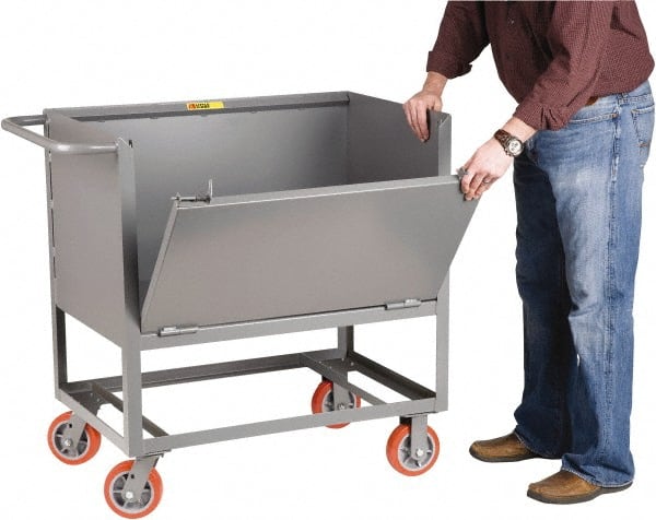 Little Giant - 2,000 Lb Capacity Steel Raised Deck Box Truck - Steel Deck, 24" OAW, 36" Platform Length x 20" Platform Height, Polyurethane Casters - Exact Tooling
