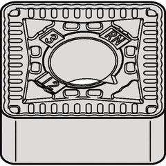 Kennametal - SNMG543 RN Grade KCPK05 Carbide Turning Insert - Al2O3 Finish, 90° Square, 5/8" Inscr Circle, 1/4" Thick, 3/64" Corner Radius - Exact Tooling