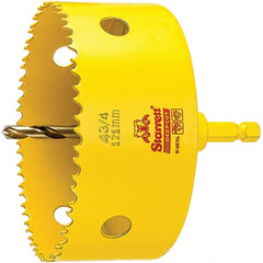 Starrett - 4-3/4" Diam, 2" Cutting Depth, Hole Saw - High Speed Steel Saw, Toothed Edge - Exact Tooling