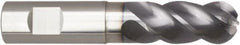 Niagara Cutter - 1" Diam, 2" LOC, 4 Flute Solid Carbide Ball End Mill - AlTiN Finish, Single End, 5" OAL, 1" Shank Diam, Spiral Flute - Exact Tooling