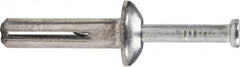 Powers Fasteners - 1/4" Diam, 1/4" Drill, 3" OAL, 1-3/4" Min Embedment Hammer Drive Concrete Anchor - 1018 Steel, Zinc-Plated Finish, Flat Head, Hammer Drive - Exact Tooling