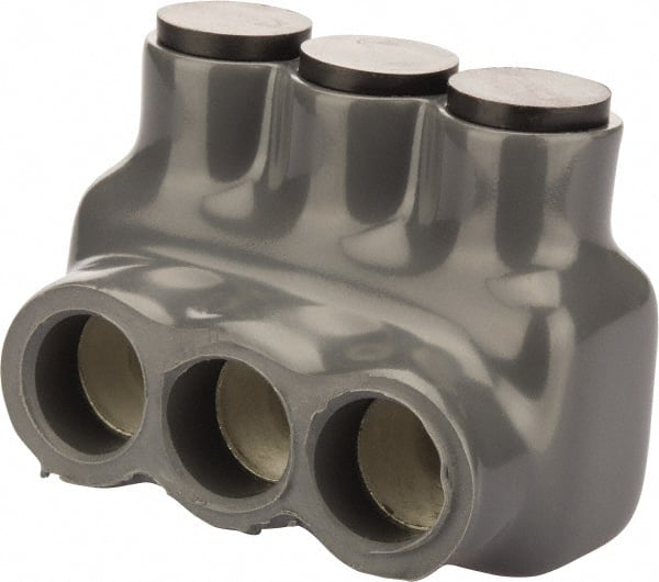 POLARIS nsi - 10 to 1 AWG, Class I, K & M Wire Compatible, Aluminum, Hex Split Bolt Connector - 1.55" OAL, 1.24" Base Width - Exact Tooling