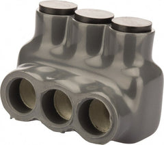 POLARIS nsi - 10 to 1 AWG, Class I, K & M Wire Compatible, Aluminum, Hex Split Bolt Connector - 1.55" OAL, 1.24" Base Width - Exact Tooling