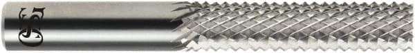 OSG - 3/16" Diam, 1" LOC, Drill Point End, Solid Carbide Diamond Pattern Router Bit - Right Hand Cut, 3" OAL, 1/4" Shank Diam - Exact Tooling