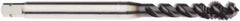 Seco - M8x1.25 Metric 3 Flute 6HX Modified Bottoming Spiral Flute Tap - Powdered Metal, AlTiN Finish, 90mm OAL, Right Hand Flute, Right Hand Thread, H6 - Exact Tooling