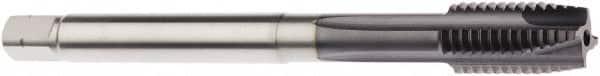 Seco - M5x0.80 Metric 3 Flute 6HX Modified Bottoming Spiral Flute Tap - Powdered Metal, AlTiN Finish, 2.7559" OAL, Right Hand Flute, Right Hand Thread, H6 - Exact Tooling