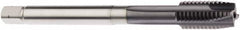 Seco - M5x0.80 Metric 3 Flute 6HX Modified Bottoming Spiral Flute Tap - Powdered Metal, AlTiN Finish, 2.7559" OAL, Right Hand Flute, Right Hand Thread, H6 - Exact Tooling