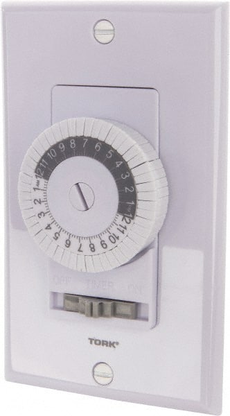 TORK nsi - 30 min Indoor Analog Spring-wound Mechanical Timer - 24 On/Off per wk, 125 VAC, 60 Hz, 2,500 Watts, 48 Modes - Exact Tooling