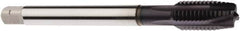 Seco - M16x2.00 Metric, 4 Flute, TiAlN Finish, Powdered Metal Spiral Point Tap - Plug Chamfer, Right Hand Thread, 4.3307" OAL, 63/64" Thread Length, 12mm Shank Diam, 6H Class of Fit - Exact Tooling