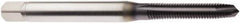 Seco - M8x1.25 Metric, 3 Flute, TiAlN Finish, Powdered Metal Spiral Point Tap - Plug Chamfer, Right Hand Thread, 3-15/16" OAL, 0.7874" Thread Length, 10mm Shank Diam, 6H Class of Fit - Exact Tooling