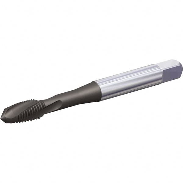 Kennametal - 5/16-24 UNF 3 Flute Plug Spiral Flute Tap - Vanadium High Speed Steel, Oxide Finish, 2-23/32" OAL, Left Hand Flute, Right Hand Thread, H6, Series T690 - Exact Tooling