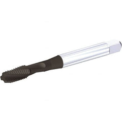 Kennametal - 5/16-24 UNF 3 Flute 3B Modified Bottoming Spiral Flute Tap - Vanadium High Speed Steel, TiN/CrC/C Finish, 90mm OAL, Right Hand Flute, Right Hand Thread, H3, Series T686 - Exact Tooling