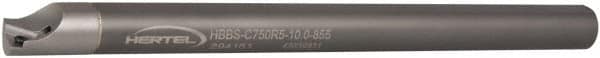 Hertel - 0.855" Min Bore Diam, 10" OAL, 3/4" Shank Diam, HBBS Indexable Boring Bar - 8" Max Bore Depth, TD.., TP.. Insert, Screw Holding Method - Exact Tooling