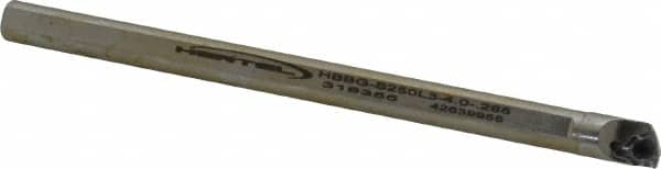 Hertel - 0.285" Min Bore Diam, 4" OAL, 1/4" Shank Diam, HBBG Indexable Boring Bar - 1" Max Bore Depth, WPGT Insert, Screw Holding Method - Exact Tooling