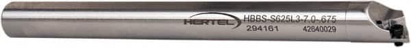 Hertel - 0.675" Min Bore Diam, 7" OAL, 5/8" Shank Diam, HBBS Indexable Boring Bar - 2-1/2" Max Bore Depth, WPMT Insert, Screw Holding Method - Exact Tooling
