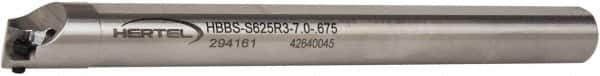 Hertel - 0.675" Min Bore Diam, 7" OAL, 5/8" Shank Diam, HBBS Indexable Boring Bar - 2-1/2" Max Bore Depth, WPMT Insert, Screw Holding Method - Exact Tooling